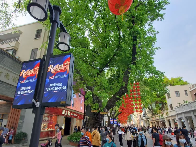 廣州ph4雙面燈桿屏幕 165套